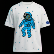 Camiseta Oversized Streetwear MOKEEP UNIVERSE 2026 - Viajante Estelar Frente Minimalista