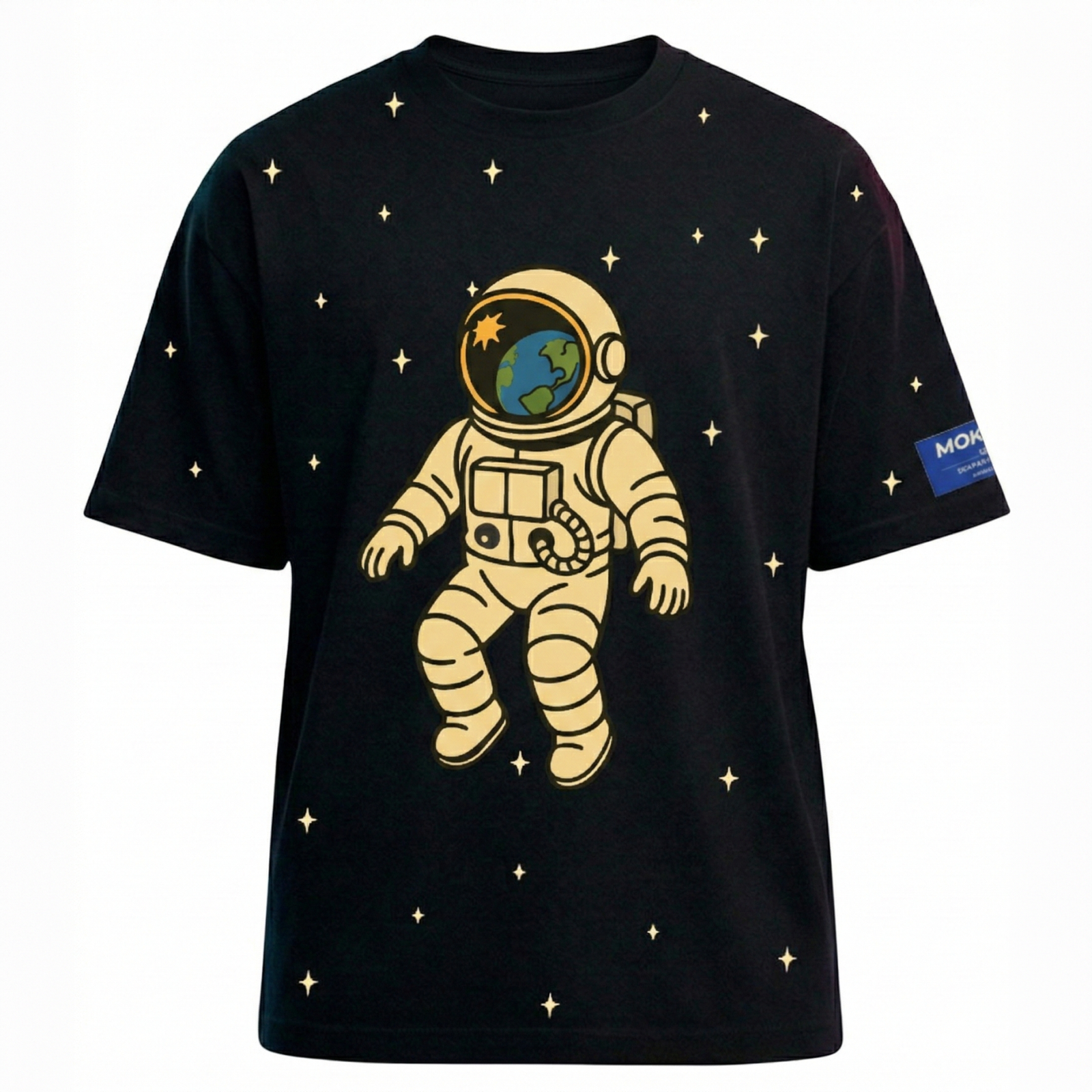 Camiseta Oversized MOKEEP - Estilo Drop Streetwear Premium Off-White